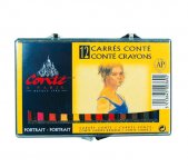 Kuivapastelliliitu Conté Carrés muotokuvavärit /12