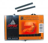 Kuivapastelliliitu Conté Carrés musta HB 2460 /12