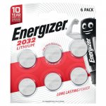 CR2032 paristo Energizer 3v litiumparisto 6kpl