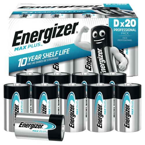 D LR20 paristo 1.5 V Energizer max plus alkali 20kpl, hinta 41,92€