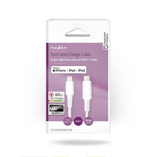 Datakaapeli Apple lightning 2m, hinta 22,29€