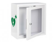 Defibrillaattorikaappi sireenillä valkoinen