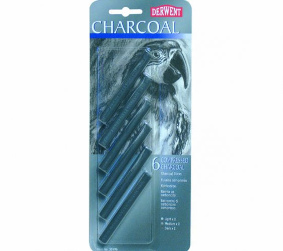 Piirustushiili Derwent Charcoal /6, hinta 9,49€