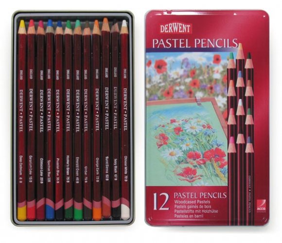 Pastellikynä Derwent Pastel värilajitelma /12, hinta 20,06€