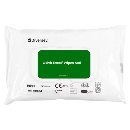 Desinfektiopyyhe Oxivir excel wipe acti pesevä 26,7 x 20cm 100kpl, hinta 24,37€