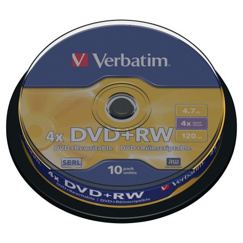 Dvd+rw Verbatim 4.7gb 1-4x spindle 10kpl, hinta 13,79€