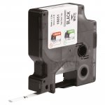 Dymo 18051 kutistesukkatarra 6 mm musta/valkoinen