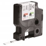 Dymo 18053 kutistesukkatarra 9 mm musta/valkoinen