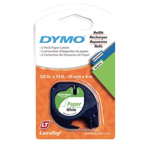 Dymo Letratag Nauha 12mm x 4m paperi valkoinen, hinta 6,88€
