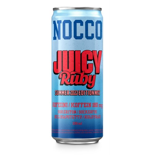 Energiajuoma Nocco BCAA Juicy Ruby 24 x 0,33L, hinta 68,83€