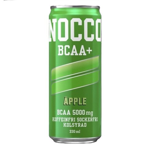Energiajuoma Nocco BCAA+ Omena kofeiiniton 24 x 0,33L, hinta 68,83€