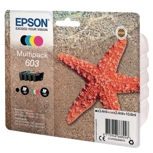 Epson muste 603 T03U multipack 4-väri värikasetti, hinta 40,54€