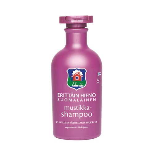 Mustikkashampoo Erittäin hieno suomalainen 300ml, hinta 3,67€