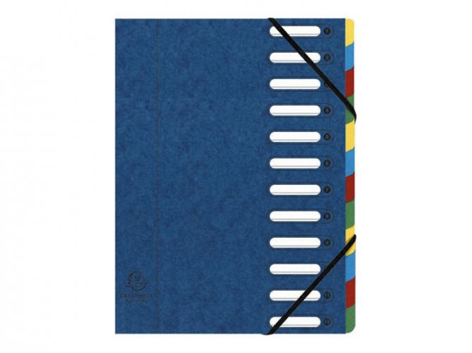 Esijärjestin Exacompta A4 12-osainen haitariselkä sininen, hinta 11,92€