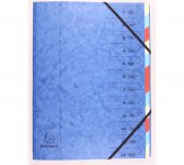 Esijärjestin Exacompta A4 12-osainen sininen