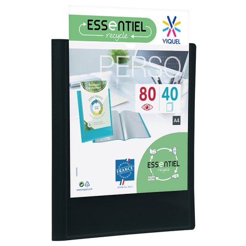 Esitekansio etutaskulla Viquel 40-osainen PP musta, hinta 6,34€