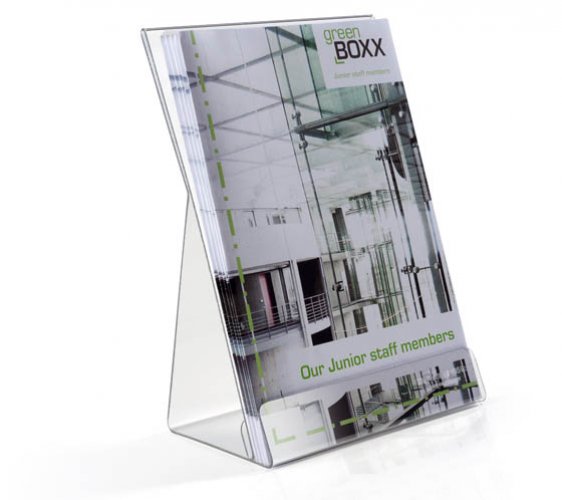 Esiteteline Durable pöytämalli A5 kirkas, hinta 11,70€