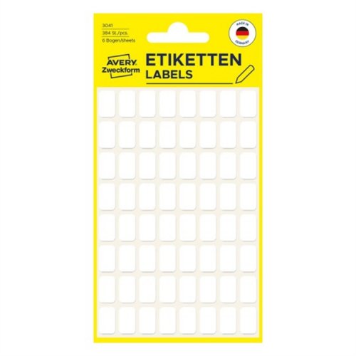 Etiketti Avery 3041 13 x 8 mm /384, hinta 1,14€