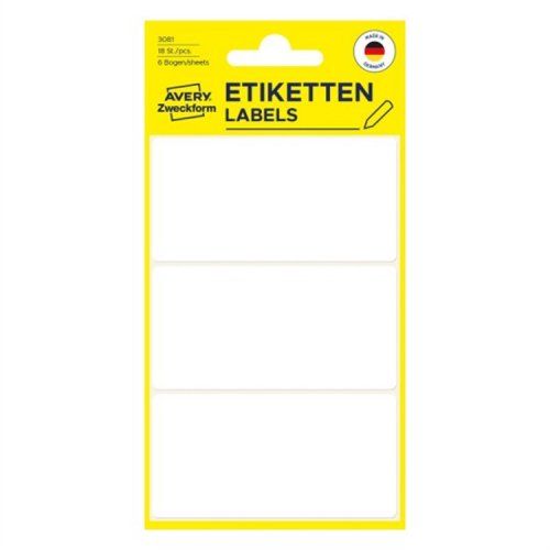 Etiketti Avery 3081 76 x 39 mm /18, hinta 1,14€
