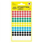 Etiketti Avery 3090 ø 8 mm pyöreä värilajitelma /416