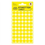 Etiketti Avery 3144 ø 12 mm pyöreä keltainen /270