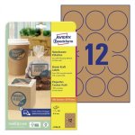 Etiketti Avery L7106-25 ruskea ympyrä ø 60 mm /300