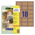 Etiketti Avery L7110-25 ruskea suorakaide 62 x 42 mm /450