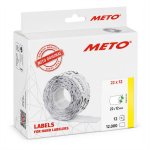 Etiketti METO 22 x 12 mm valkoinen irrotettava /12000