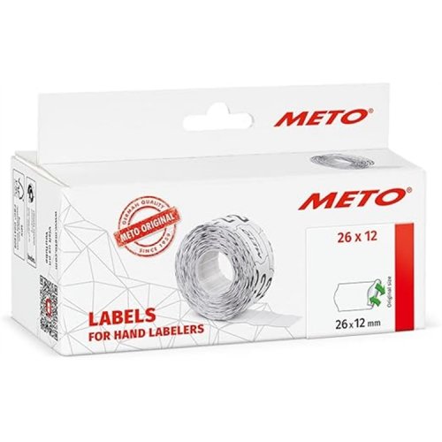 Etiketti METO 26 x 12 mm valkoinen irrotettava /6000, hinta 15,61€