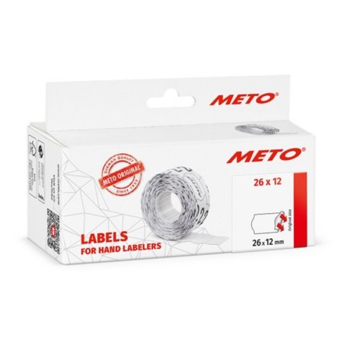 Etiketti METO 26 x 12 mm valkoinen pysyvä /1000, hinta 14,84€