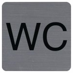 Exacompta liim alumiinikylt wc 7.5x7.5cm