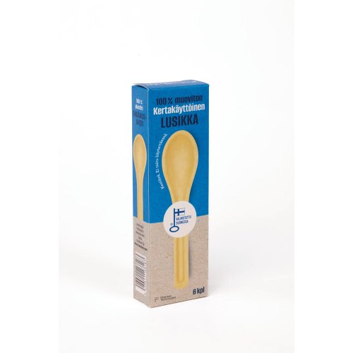 Fiberdom kertakäyttölusikka muoviton 1 kpl=6 lusikkaa 6kpl, hinta 1,90€