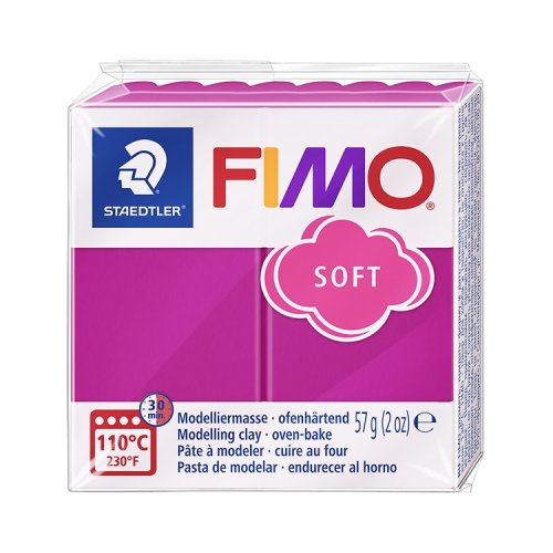 Fimo Soft perusväri 22 raspberry, hinta 2,56€