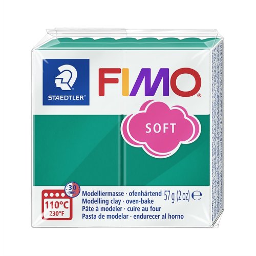 Fimo Soft perusväri 56 emerald, hinta 2,56€