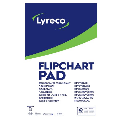Fläppitaulupaperi Lyreco 65 x 98cm blanko 5kpl, hinta 43,37€