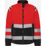 Fleecetakki Fristads 4041 high vis tuulenpitävä punainen/ musta lk3 l