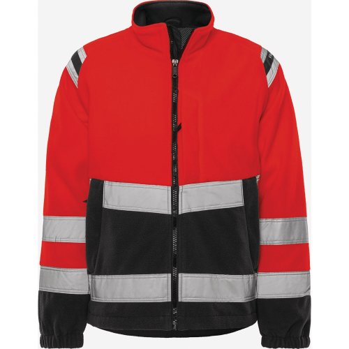 Fleecetakki Fristads 4041 high vis tuulenpitävä punainen/ musta lk3 m, hinta 232,59€