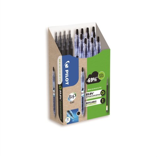 Geelikynä Pilot BeGreen B2P 0,7 mm musta arkistokelp 10+10, hinta 36,38€