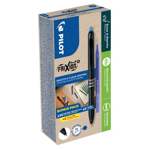Geelikynä Pilot frixion plus poispyyhittävä sininen 10kpl, hinta 63,38€