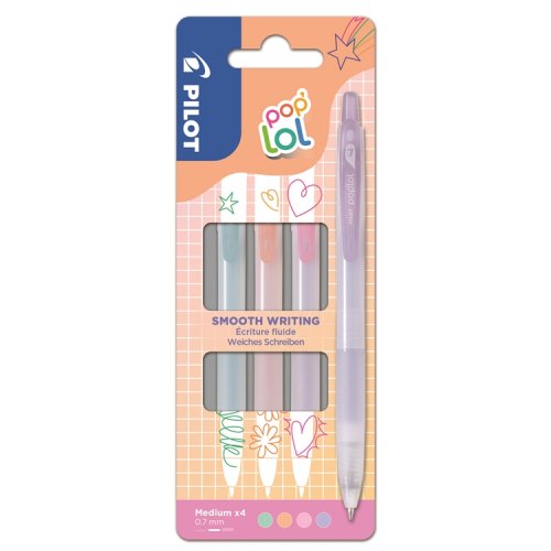 Geelikynä Pilot Poplol pastellivärilajitelma 4 kpl, hinta 34,11€