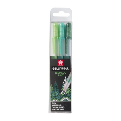 Geelikynä Sakura Gelly Roll Metallic Forest värilaj 3 kpl, hinta 5,76€