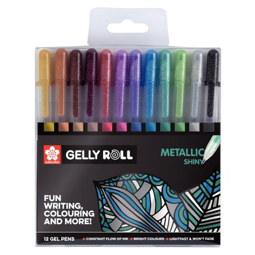 Geelikynä Sakura Gelly Roll Metallic värilajitelma 12 kpl, hinta 19,86€