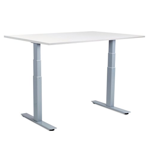 Getupdesk Duo ii smart sähköpöytä 140 x 80cm valkoisella pöytälevyllä, hinta 581,63€