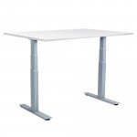 Getupdesk Duo ii smart sähköpöytä 160 x 80cm valkoisella pöytälevyllä