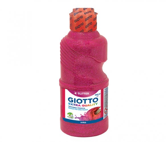 Askarteluväri Giotto Glitter Paint vadelma 250 ml, hinta 8,74€