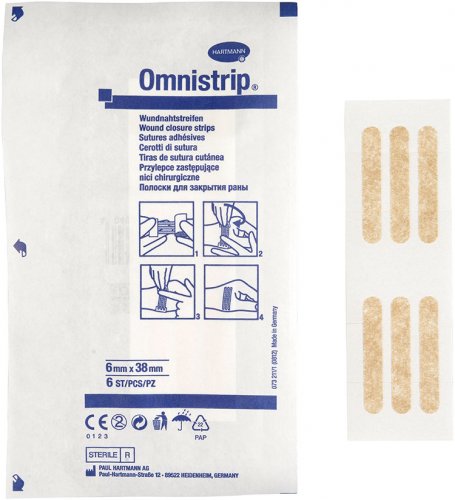 Haavansulkuteippi Hartmann Omnistrip 38 x 6 mm 150 kpl, hinta 69,96€