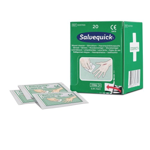 Haavapyyhe Salvequick 3237 täydennyspakkaus 20kpl, hinta 4,75€