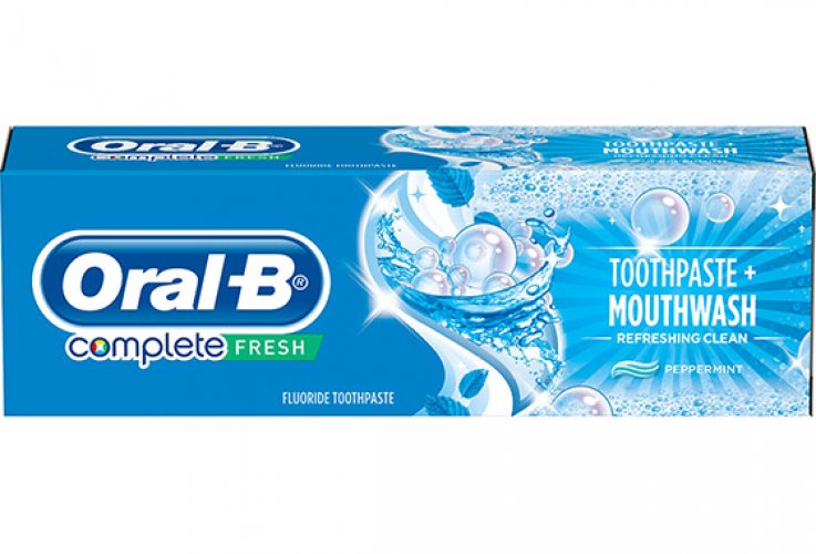 Hammastahna Oral-B Complete Mouthwash & Whitening 75 ml, hinta 2,26€