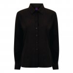 Henbury h591 naisten kauluspaita musta m