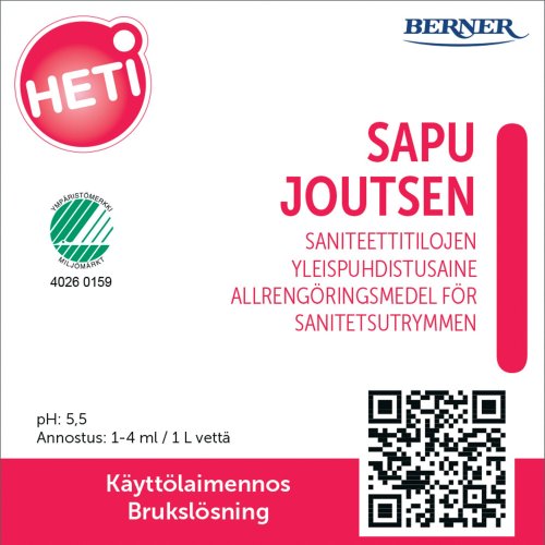 Heti sapu joutsen käyttöliuostarra 10kpl, hinta 13,88€